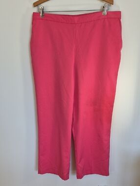 Alfred Dunner Bright Hot Pink Straight-Leg Pants Size 18 P